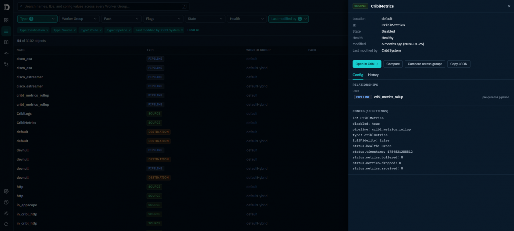 config quest native health telemetry